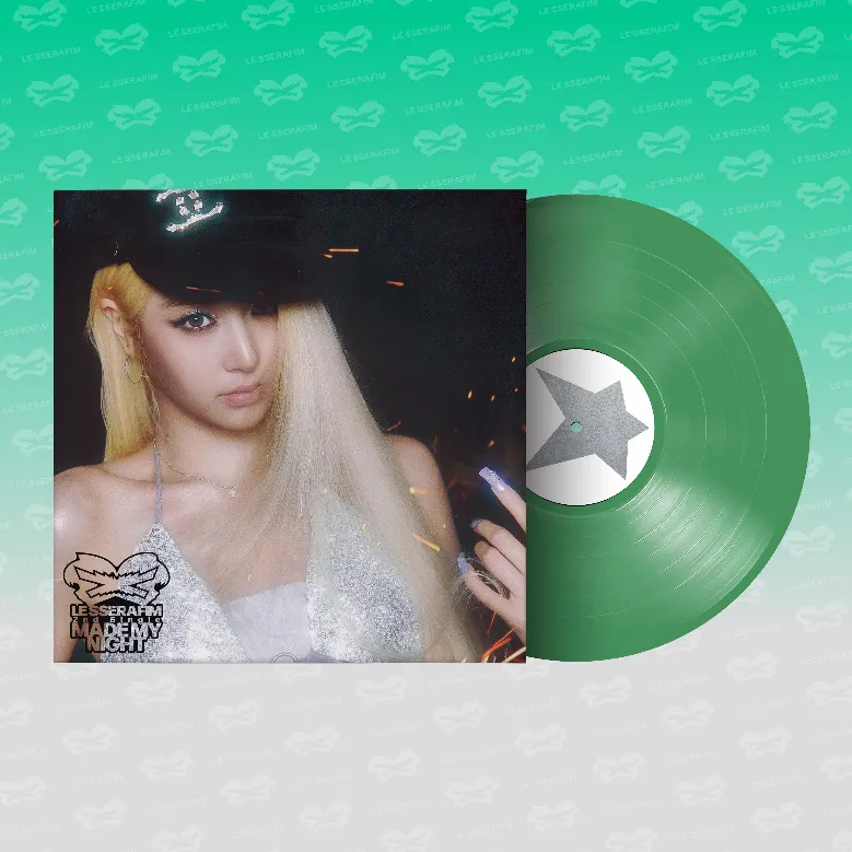 LE SSERAFIM - 2nd Single Album 'Made My Night' Vinyl (SPRING GREEN ver.) 3