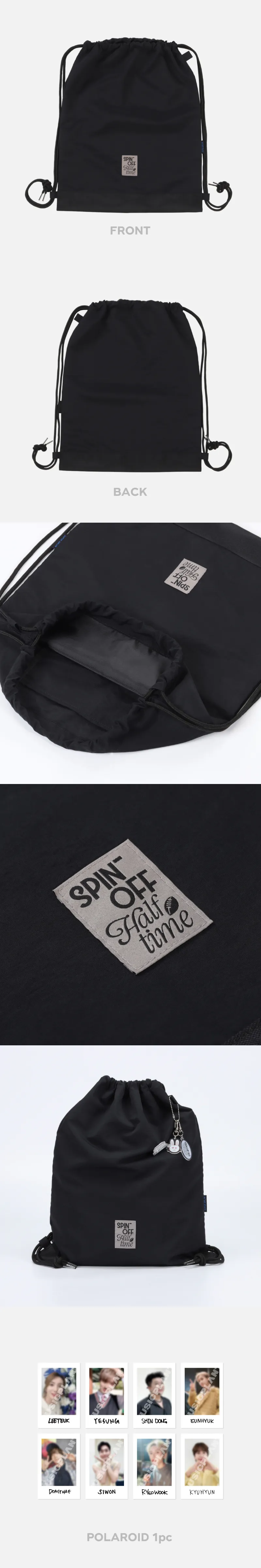 2024 SUPER JUNIOR [SUPER SHOW SPIN-OFF : Halftime] MD - GYM SACK + POLAROID SET 상세 이미지 2
