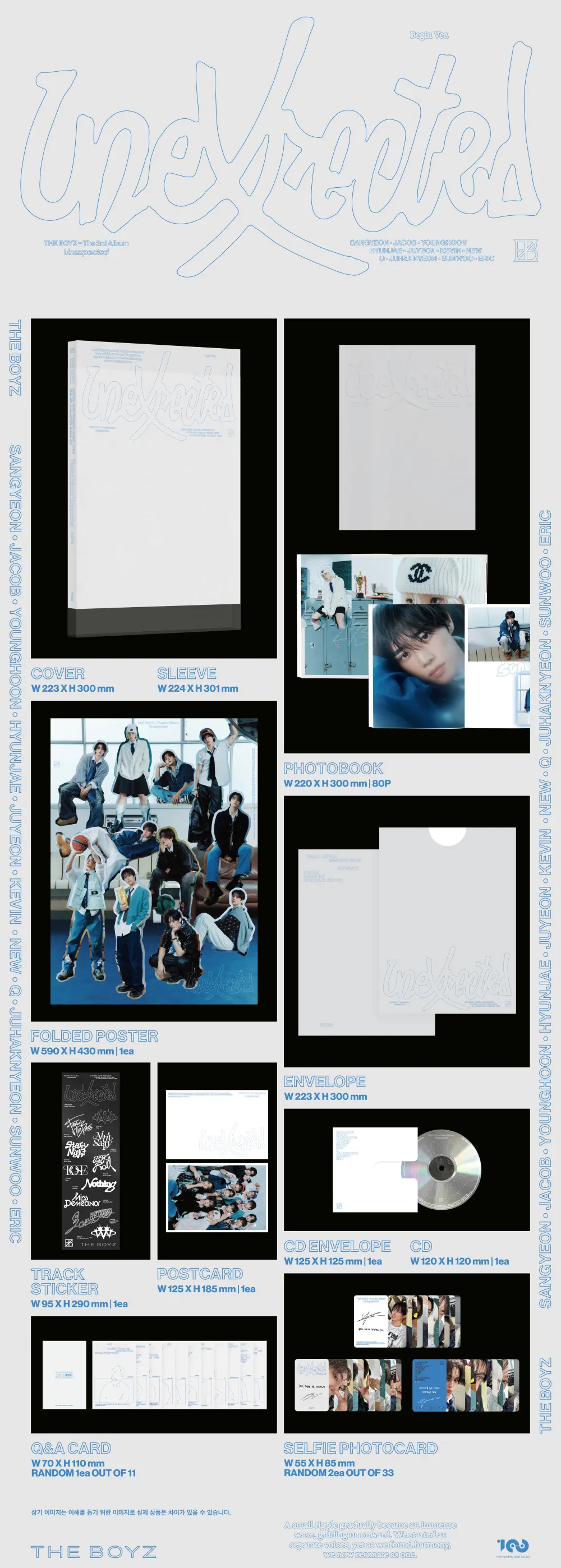 더보이즈 (THE BOYZ) - The 3rd Album 'Unexpected' (Photobook : Begin Ver.) 상세 이미지 2