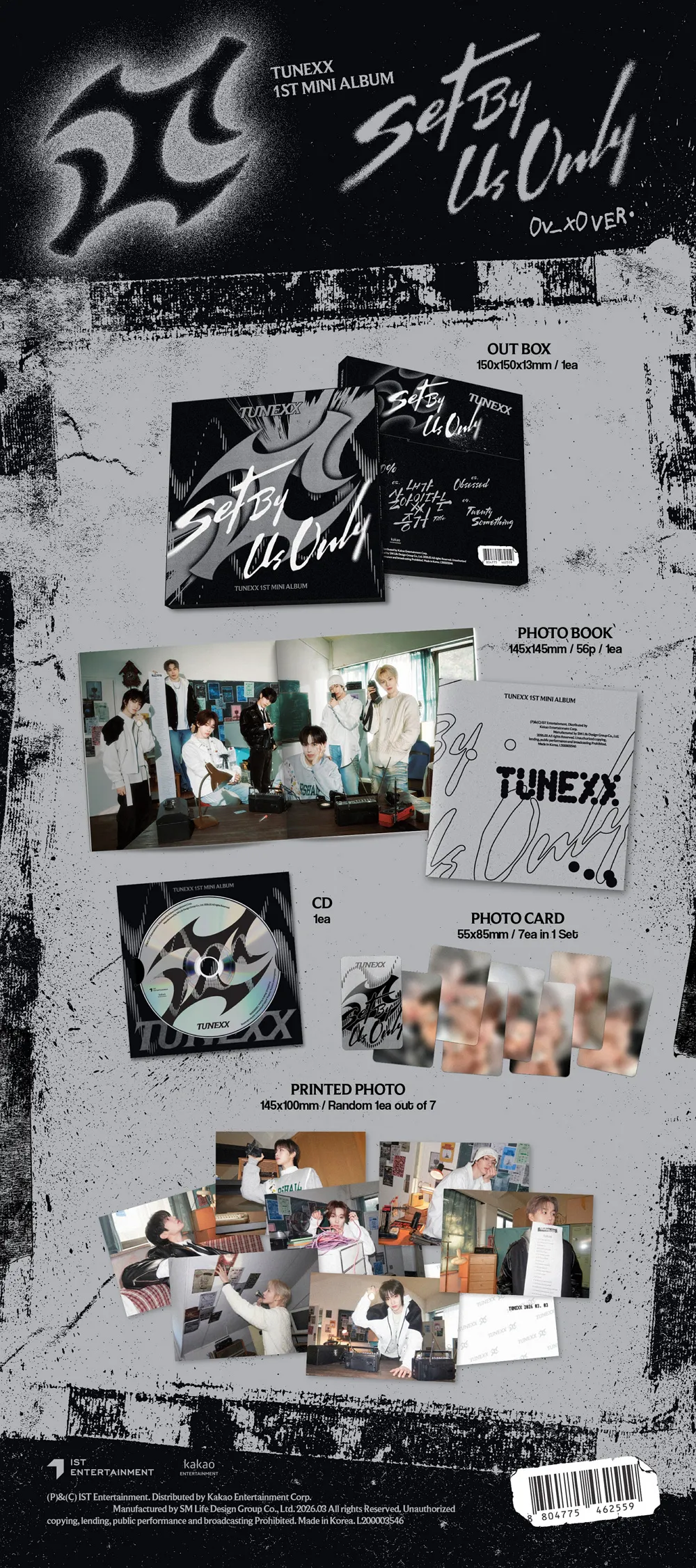 TUNEXX (튜넥스) - 미니 1집 [SET BY US ONLY] (0v_x0 ver.) 상세 이미지 2