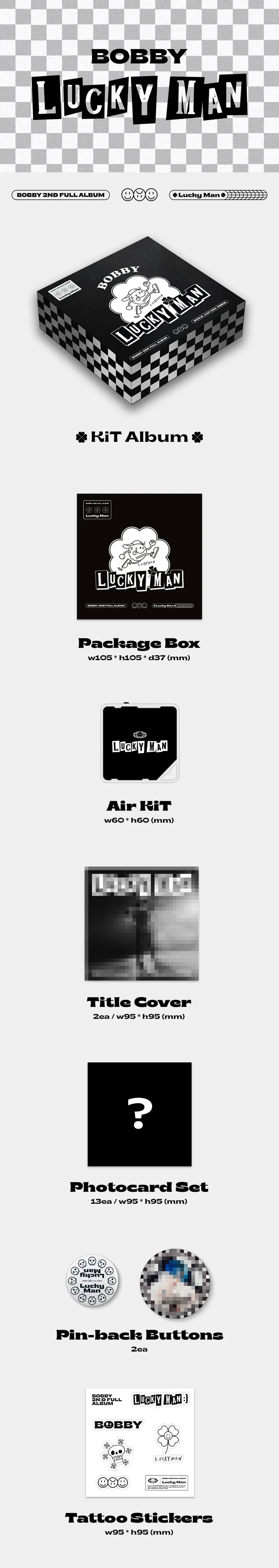 바비 (BOBBY) - 2nd FULL ALBUM [LUCKY MAN] (KiT ver.) 상세 이미지 2