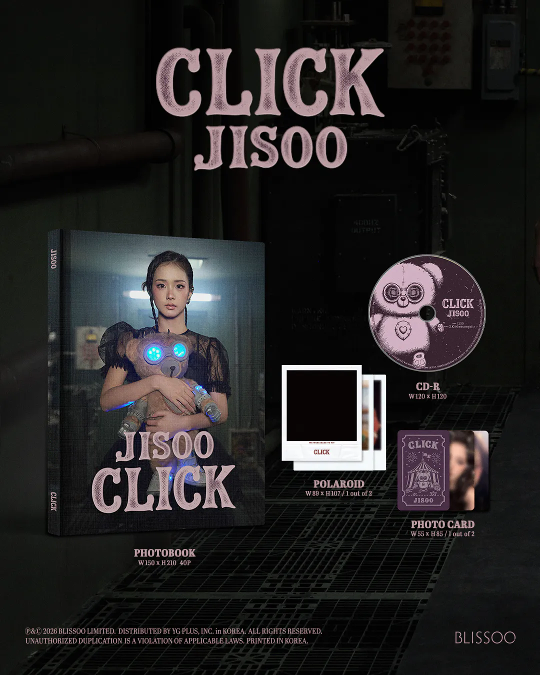 JISOO - Single Album [CLICK] PHOTOBOOK VER. 상세 이미지 2