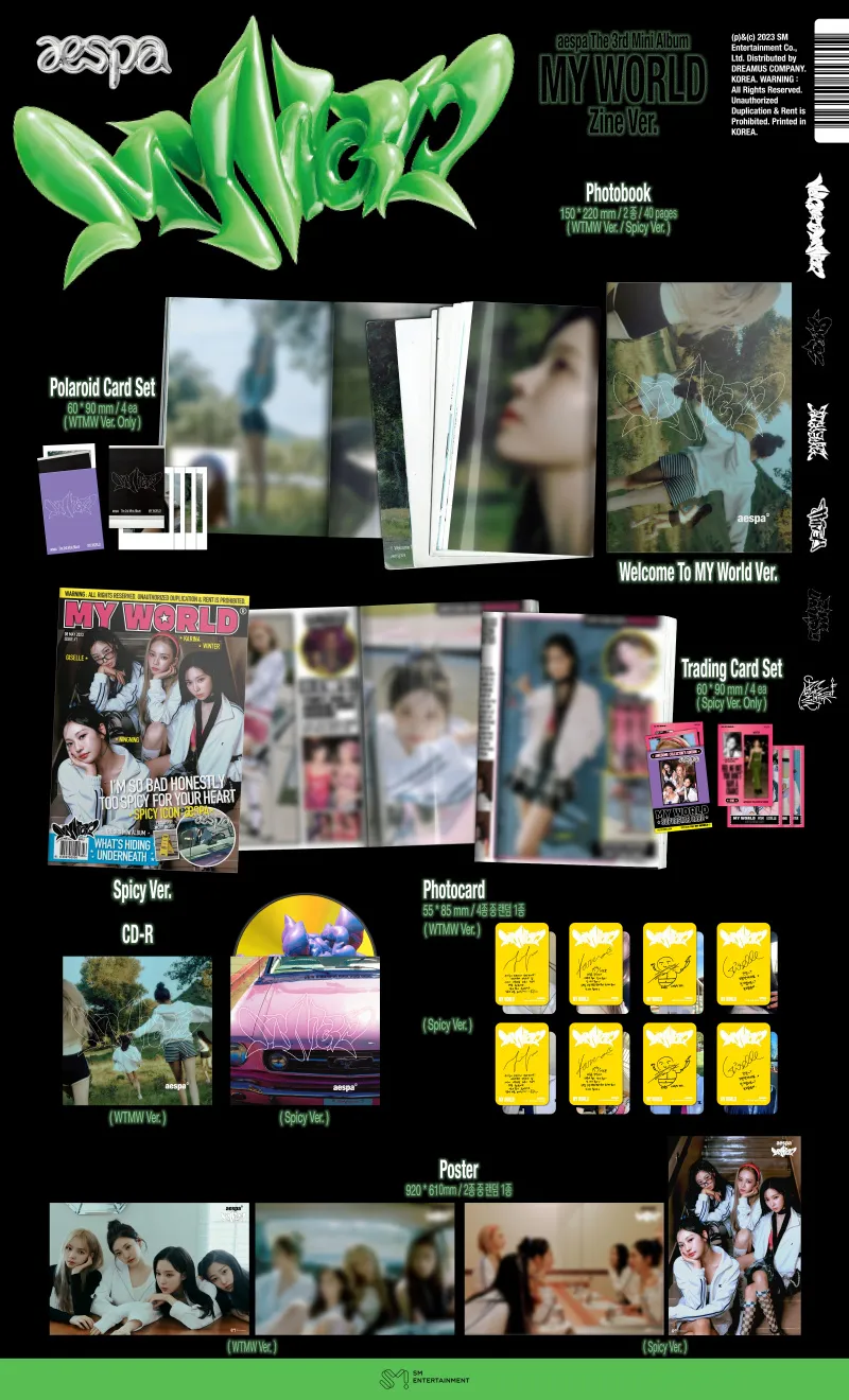 [랜덤] 에스파 (aespa) - 미니 3집 [MY WORLD] (Zine Ver.) 상세 이미지 2