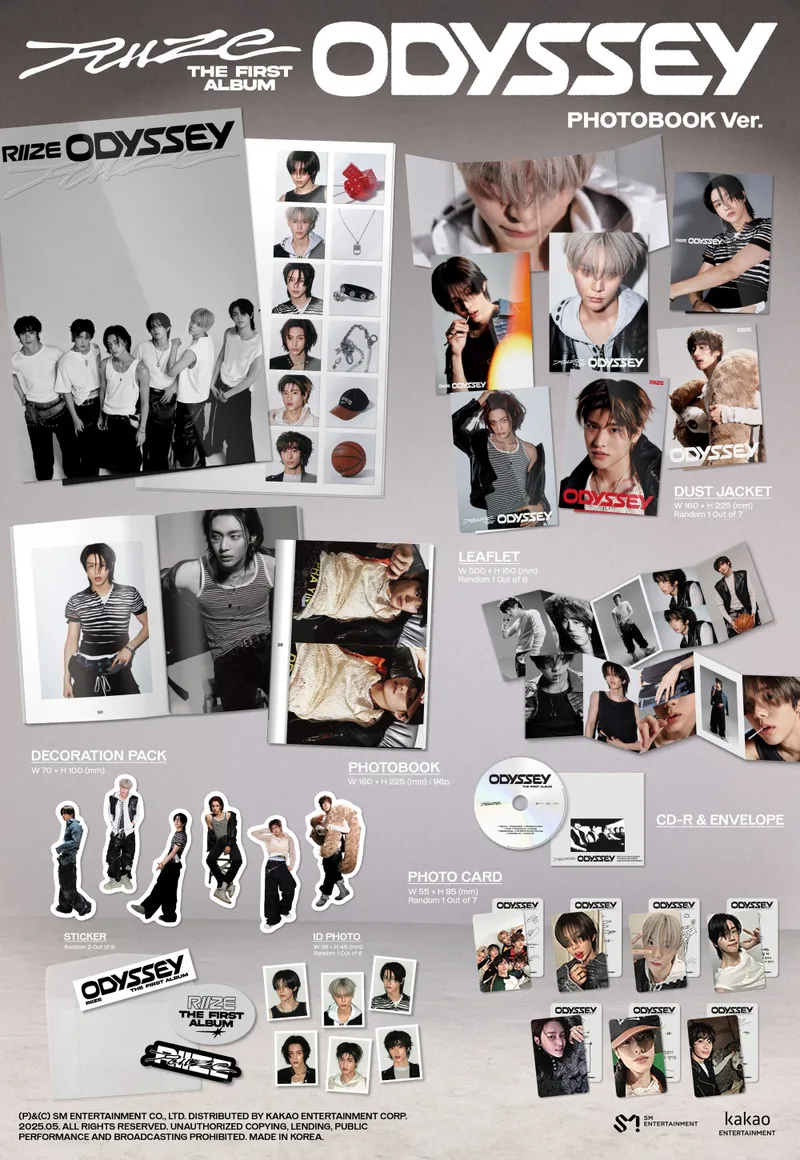 [세트] RIIZE (라이즈) - 정규 1집 [ODYSSEY] (PHOTOBOOK Ver.) 2