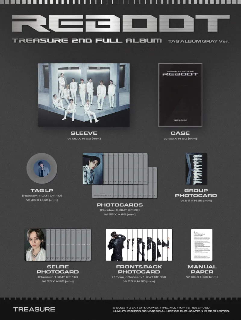 [랜덤] TREASURE (트레저) - 정규 2집 [REBOOT] (YG TAG ALBUM ver.) 상세 이미지 3