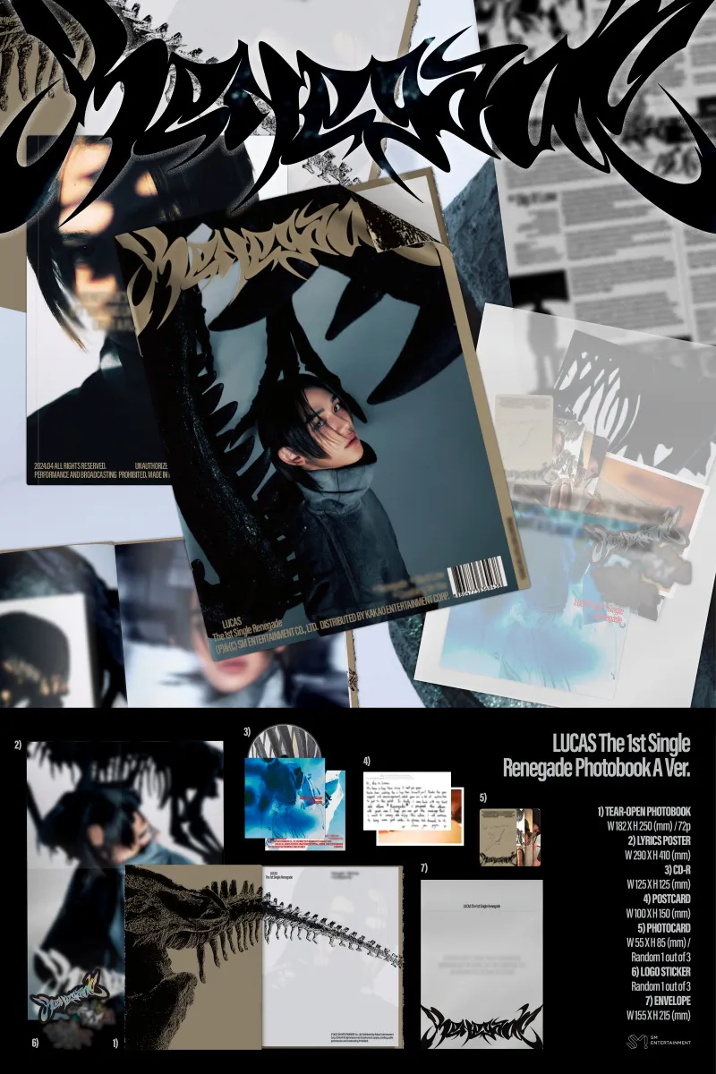 [랜덤] 루카스 (LUCAS) - 싱글 1집 [Renegade] (Photo Book Ver.) 2