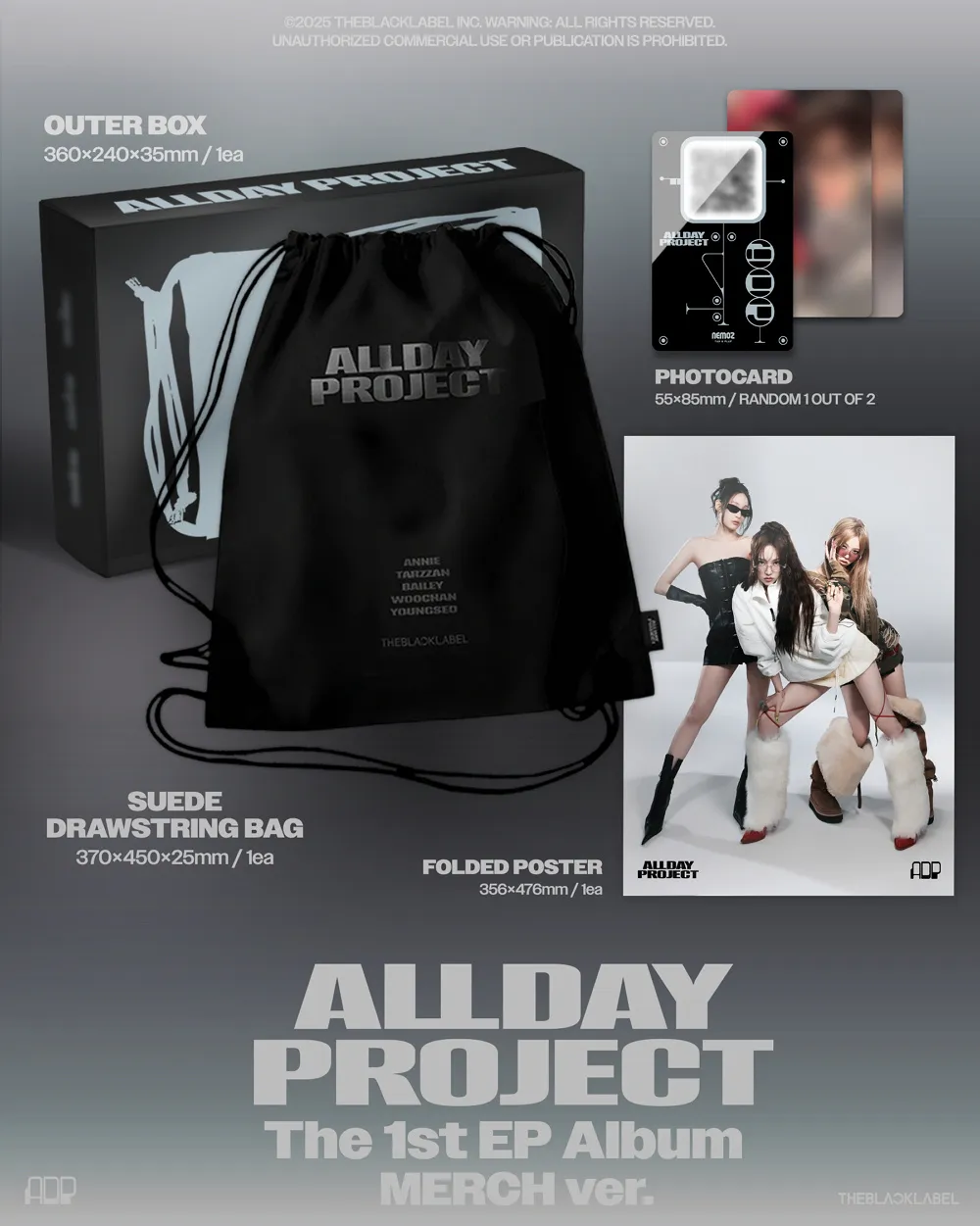[세트] 올데이 프로젝트 (ALLDAY PROJECT) - The 1st EP Album [ALLDAY PROJECT] (MERCH ver.) 상세 이미지 2