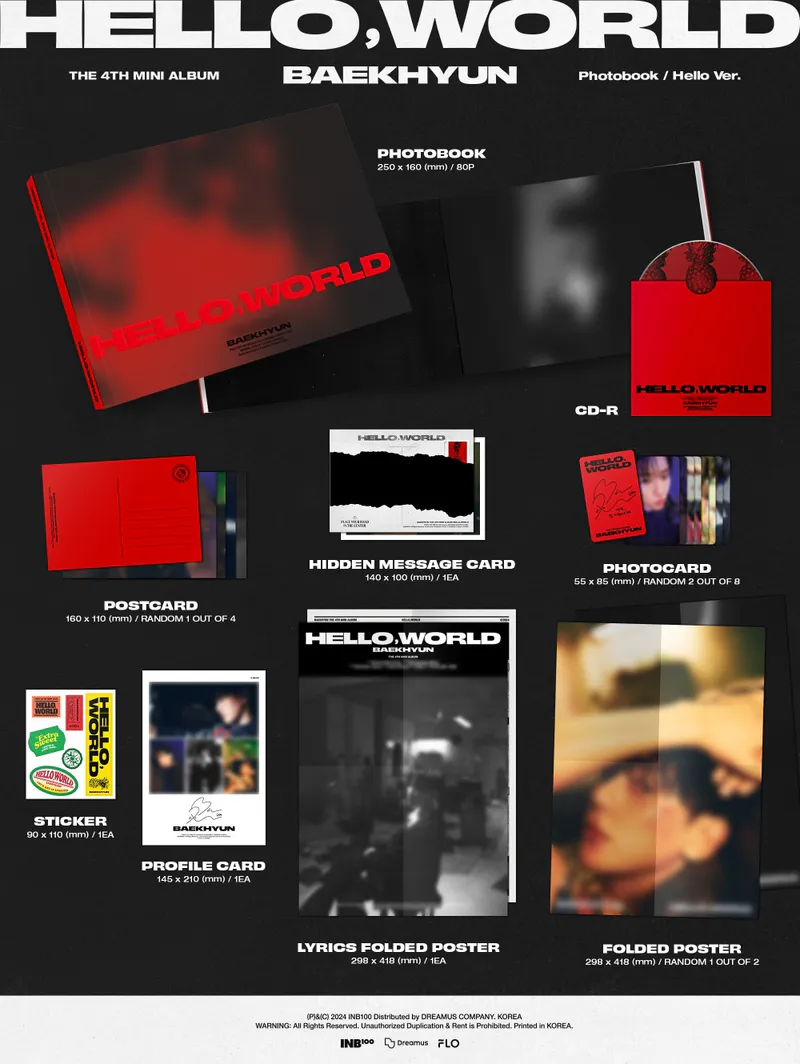 [랜덤] 백현 (BAEKHYUN) - 미니 4집 [Hello, World] (Photobook Ver.) 2