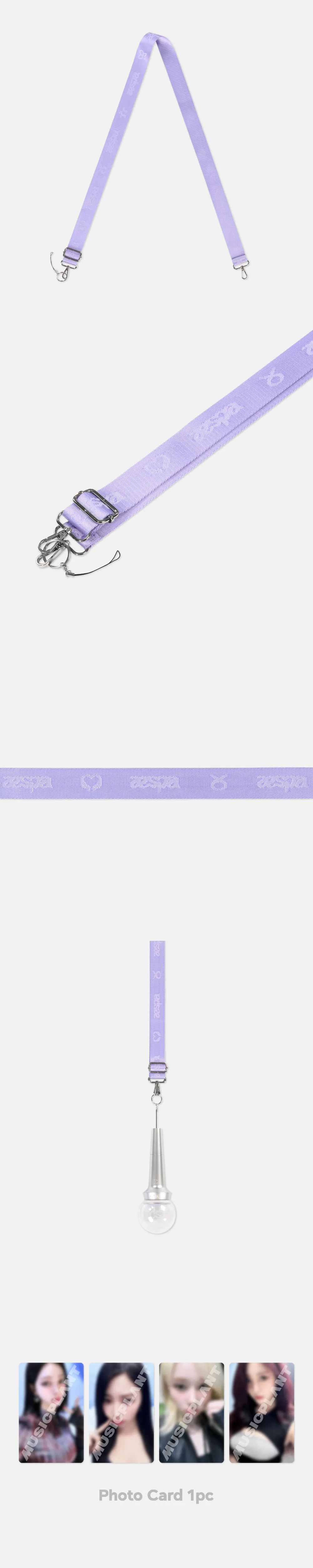 2024 aespa 2nd CONCERT 'SYNK : PARALLEL LINE' MD - OFFICIAL FANLIGHT STRAP SET 상세 이미지 2