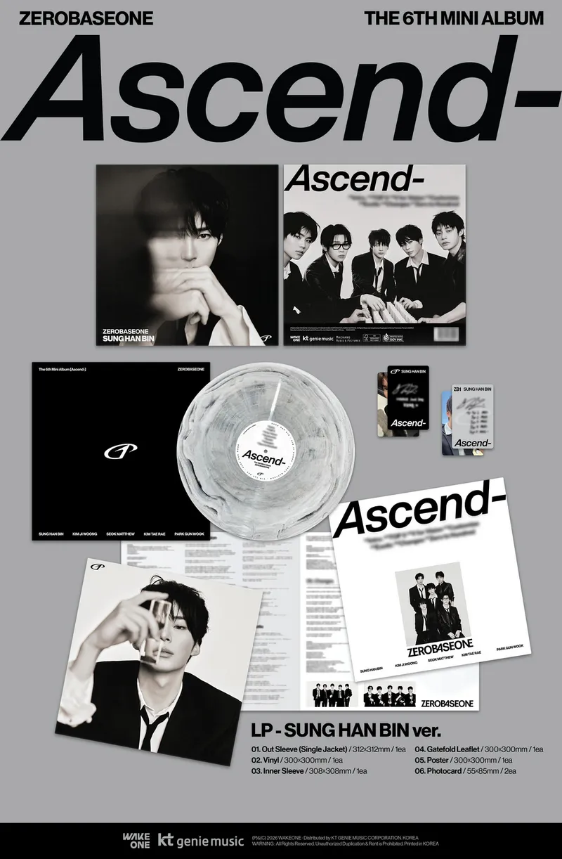 [세트] ZEROBASEONE - The 6th Mini Album [Ascend-] LP ver. (Limited Edition) 2