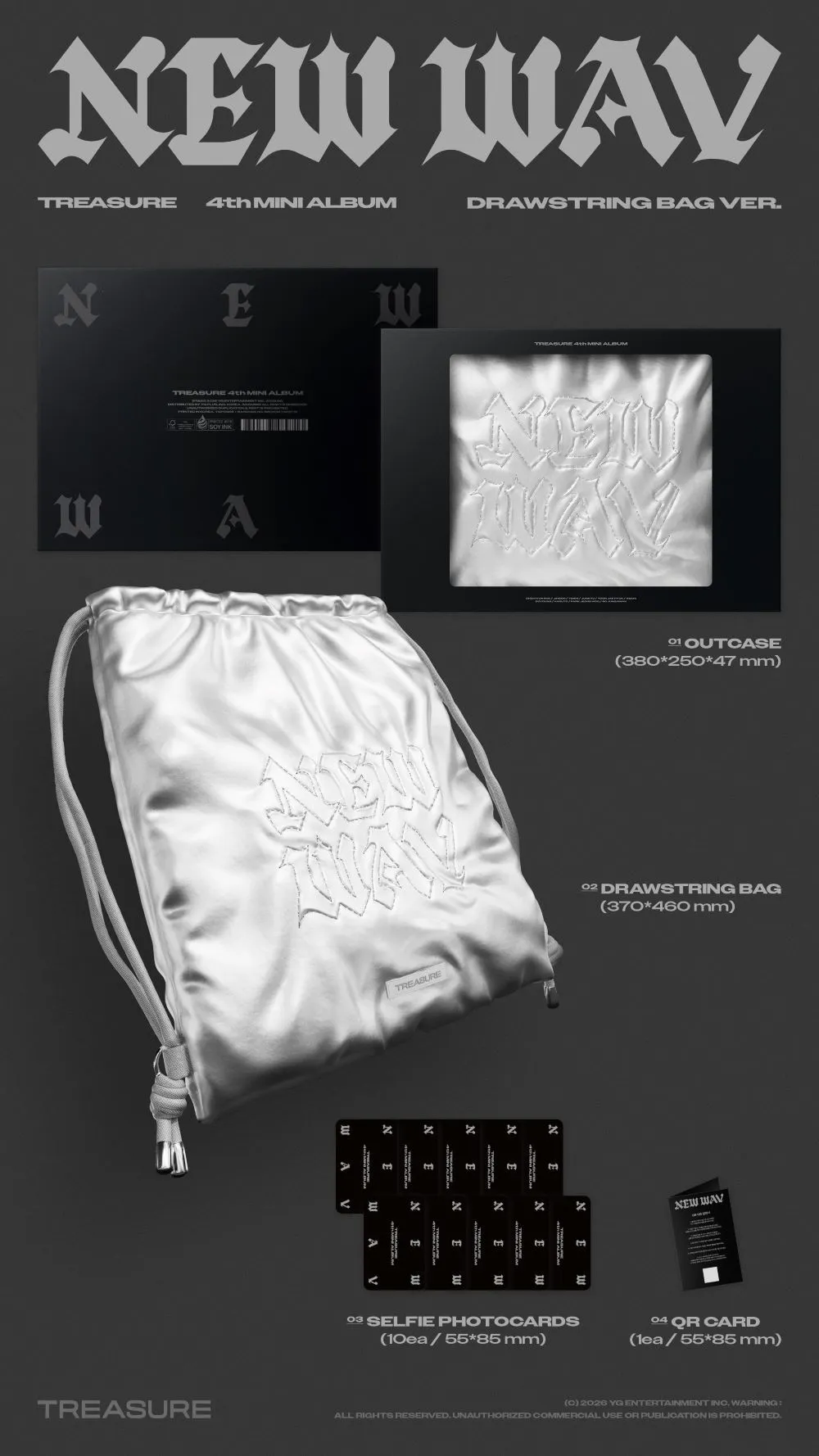 트레저 (TREASURE) - 4th MINI ALBUM [NEW WAV] DRAWSTRING BAG VER. (Limited Edition) 상세 이미지 2