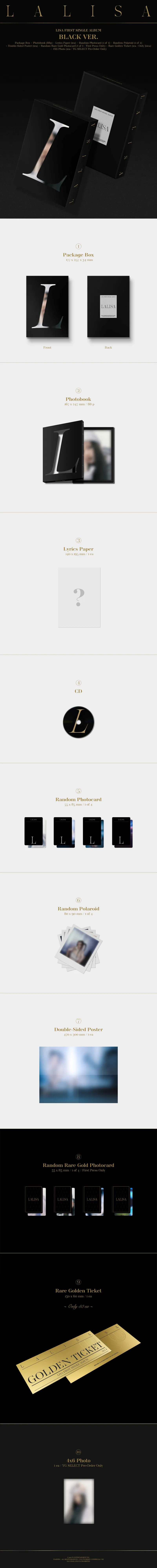 [랜덤] LISA (리사) - LISA FIRST SINGLE ALBUM LALISA 2