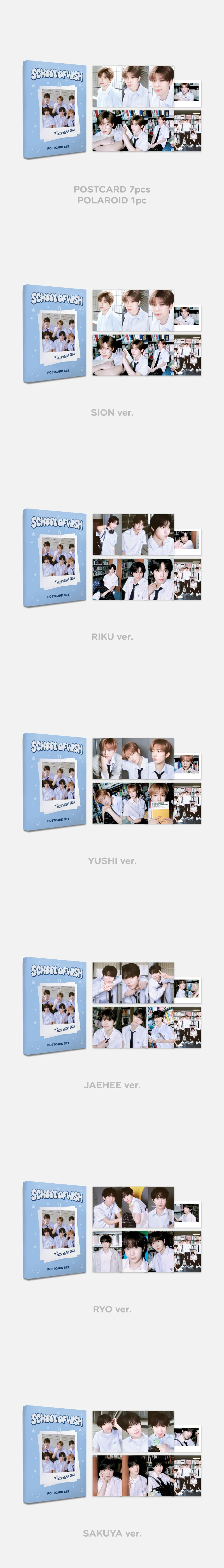 2024 NCT WISH FANMEETING 'NCT WISH : SCHOOL of WISH' MD - POSTCARD SET 상세 이미지 2
