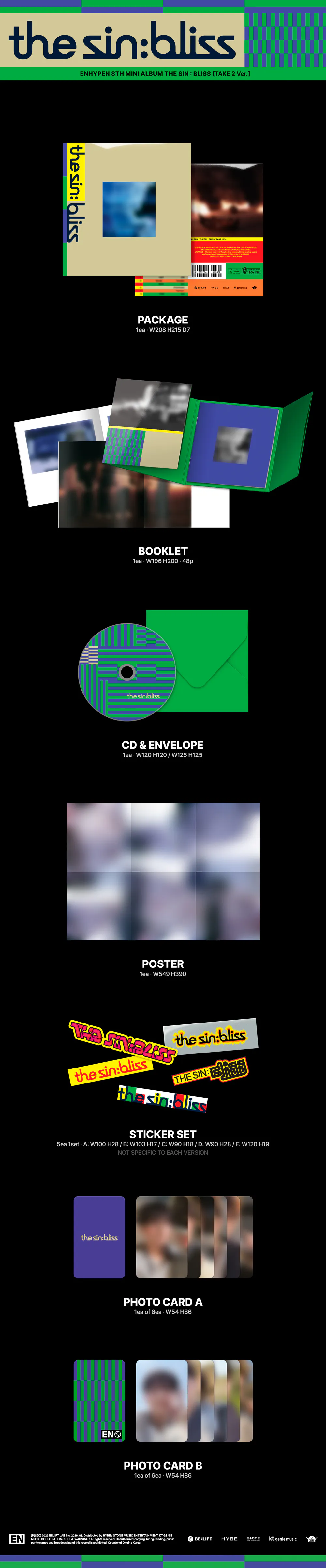[세트] ENHYPEN - THE SIN : BLISS [TAKE 1 Ver. / TAKE 2 Ver. / TAKE 3 Ver. / TAKE 4 Ver.] 상세 이미지 7