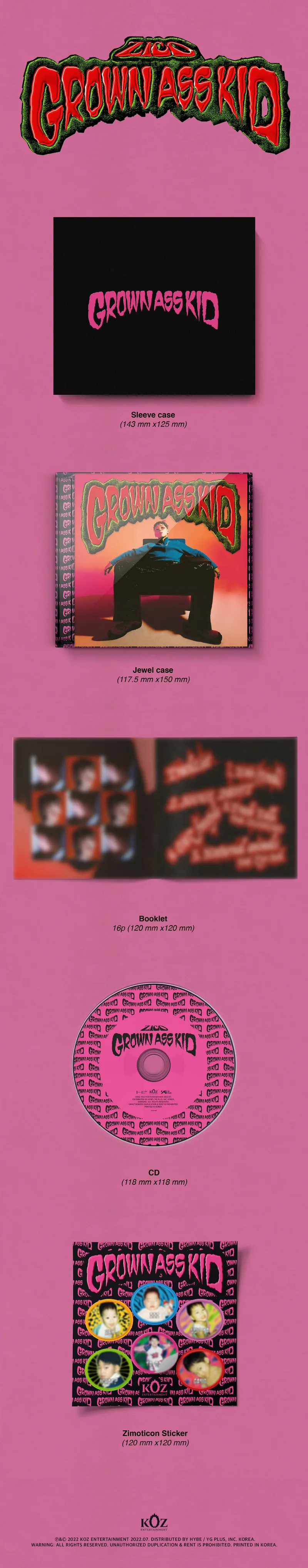 지코 (ZICO) - 미니4집 [Grown Ass Kid] (Jewel Ver.) 상세 이미지 2