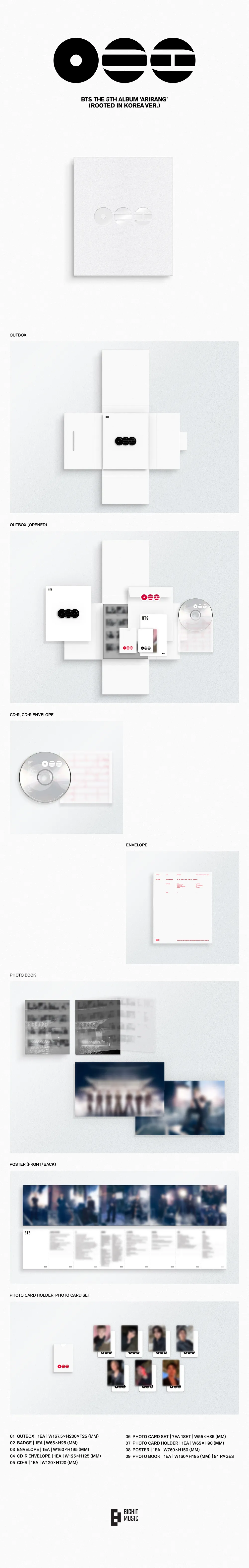 [랜덤] 방탄소년단(BTS) - ARIRANG (Rooted in Korea Ver. / Rooted in Music Ver.) 상세 이미지 2