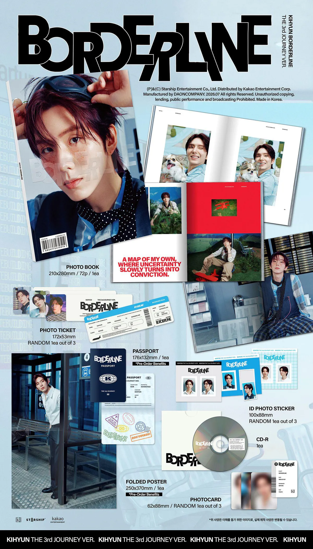 기현 - KIHYUN EP [BORDERLINE] (THE 3rd JOURNEY VER.) 상세 이미지 2