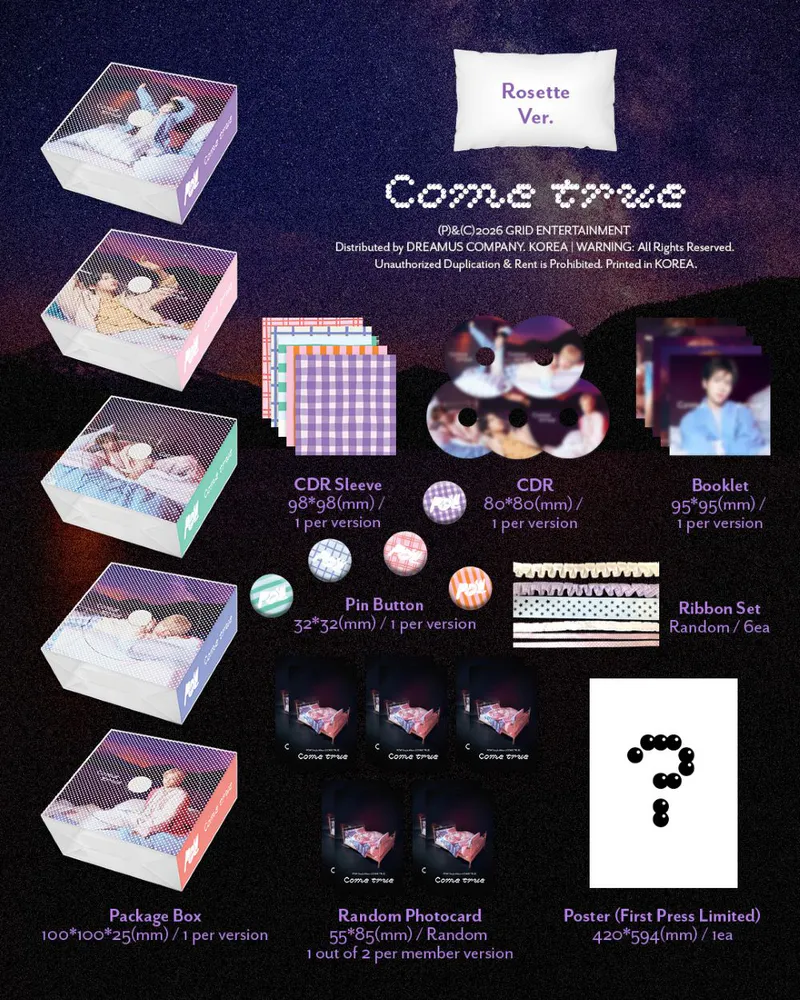 POW(파우) - Single Album [COME TRUE] (Rosette Ver) 2