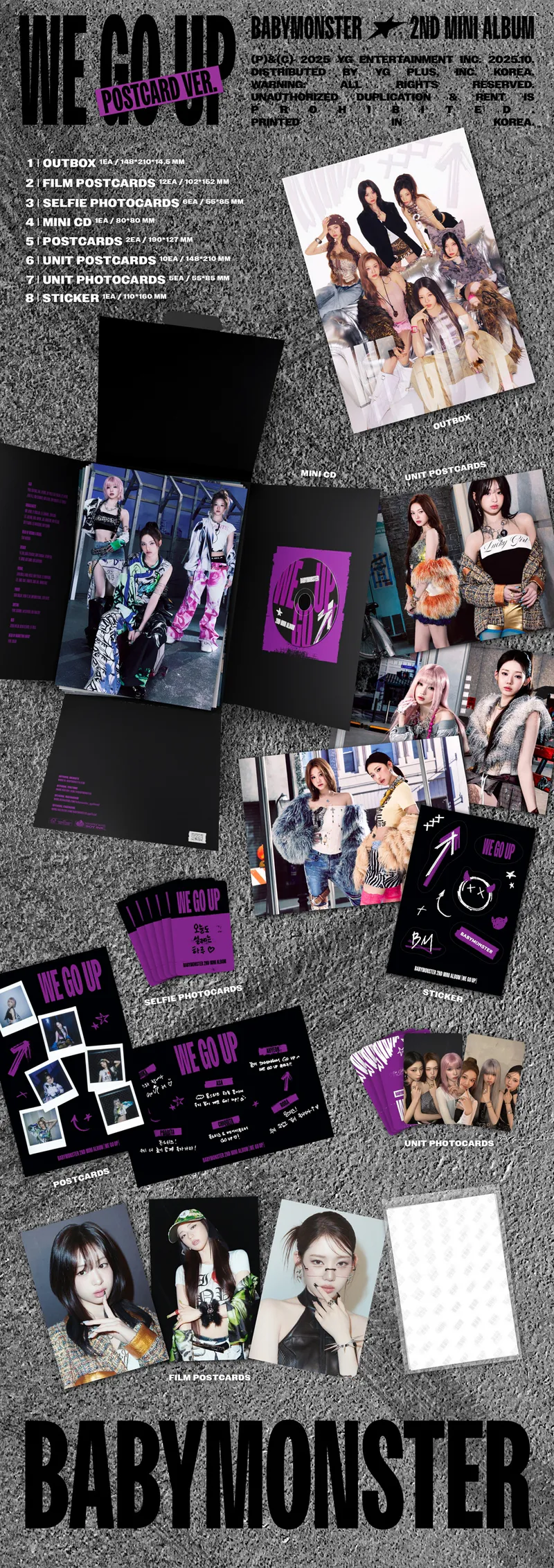 BABYMONSTER - 2nd MINI ALBUM [WE GO UP] (POSTCARD Ver.) 2