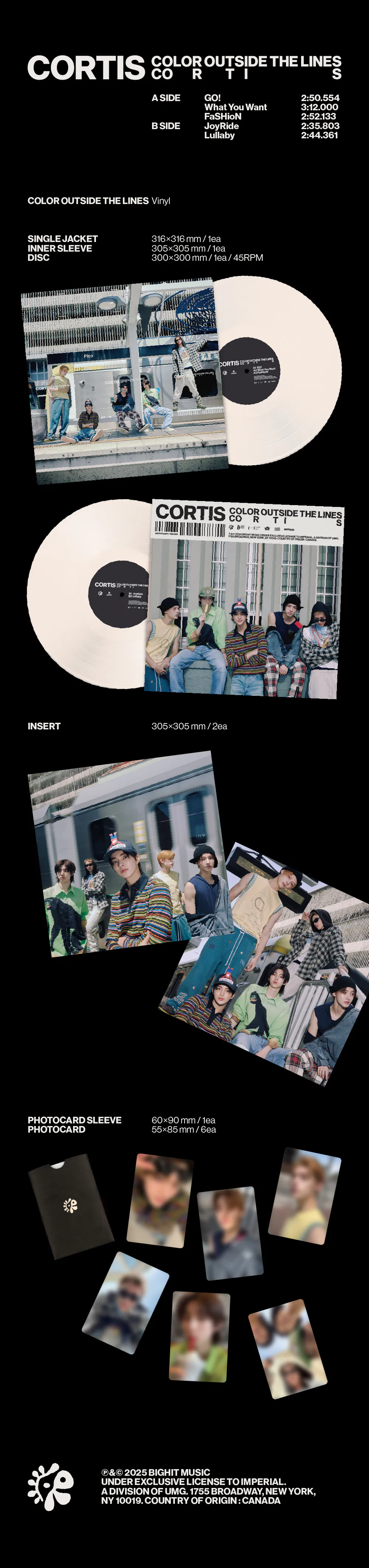코르티스 (CORTIS) - The 1st EP [COLOR OUTSIDE THE LINES] (Vinyl) 상세 이미지 2