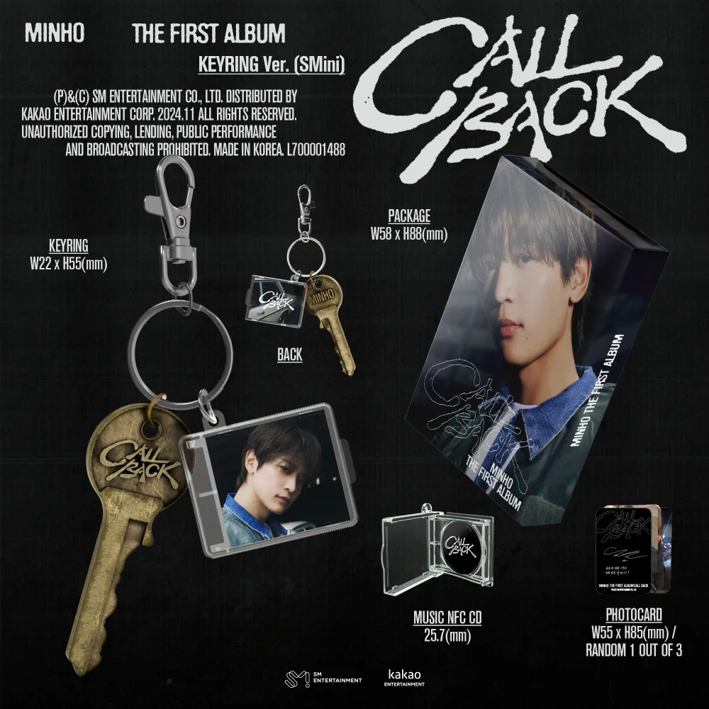 민호 (MINHO) - 정규 1집 [CALL BACK] (Keyring Ver. (SMini)) 상세 이미지 2