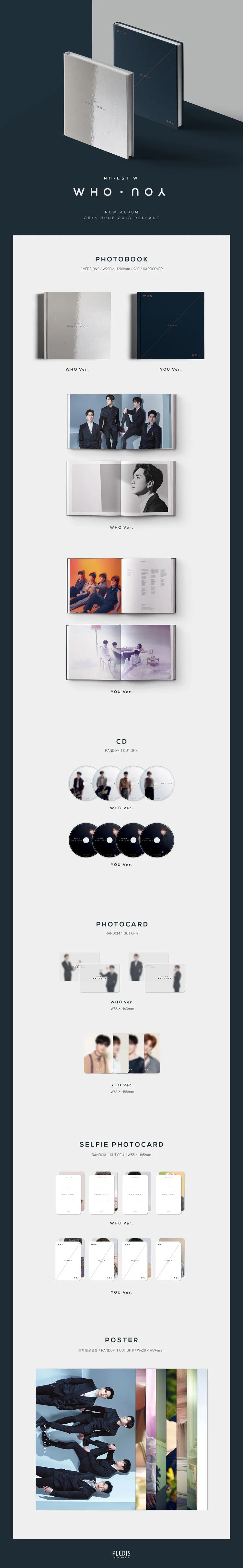 [랜덤] 뉴이스트 W (NU’EST W) - 미니2집 [WHO, YOU] (WHO ver. / YOU ver.) 상세 이미지 2