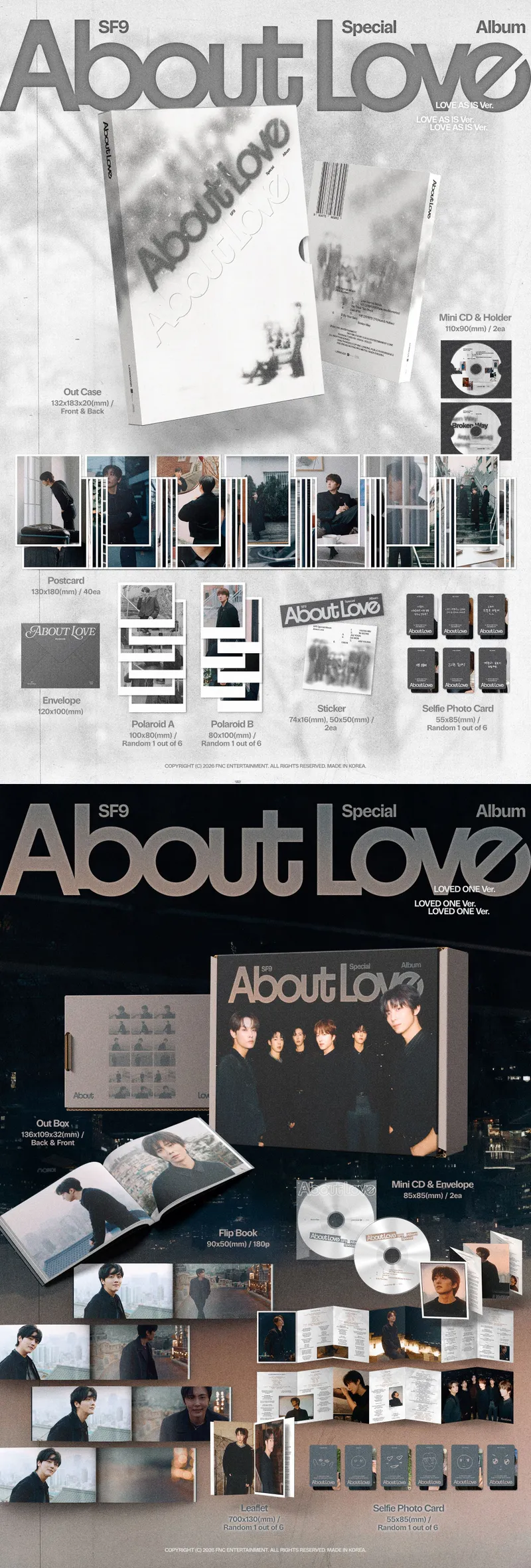 [세트] SF9(에스에프나인) - Special Album [About Love] (LOVE AS IS Ver./LOVED ONE Ver.) 2