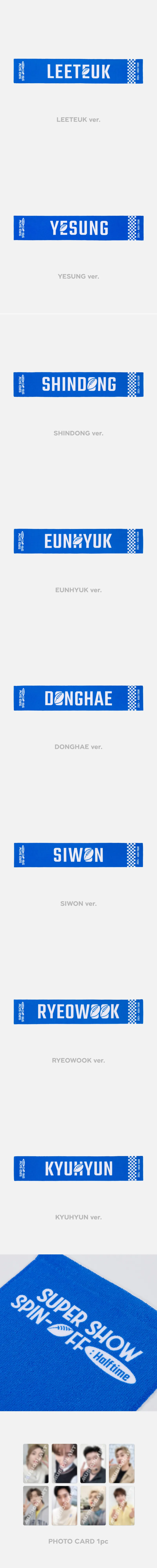 2024 SUPER JUNIOR [SUPER SHOW SPIN-OFF : Halftime] MD - TOWEL SLOGAN + PHOTO CARD SET 2