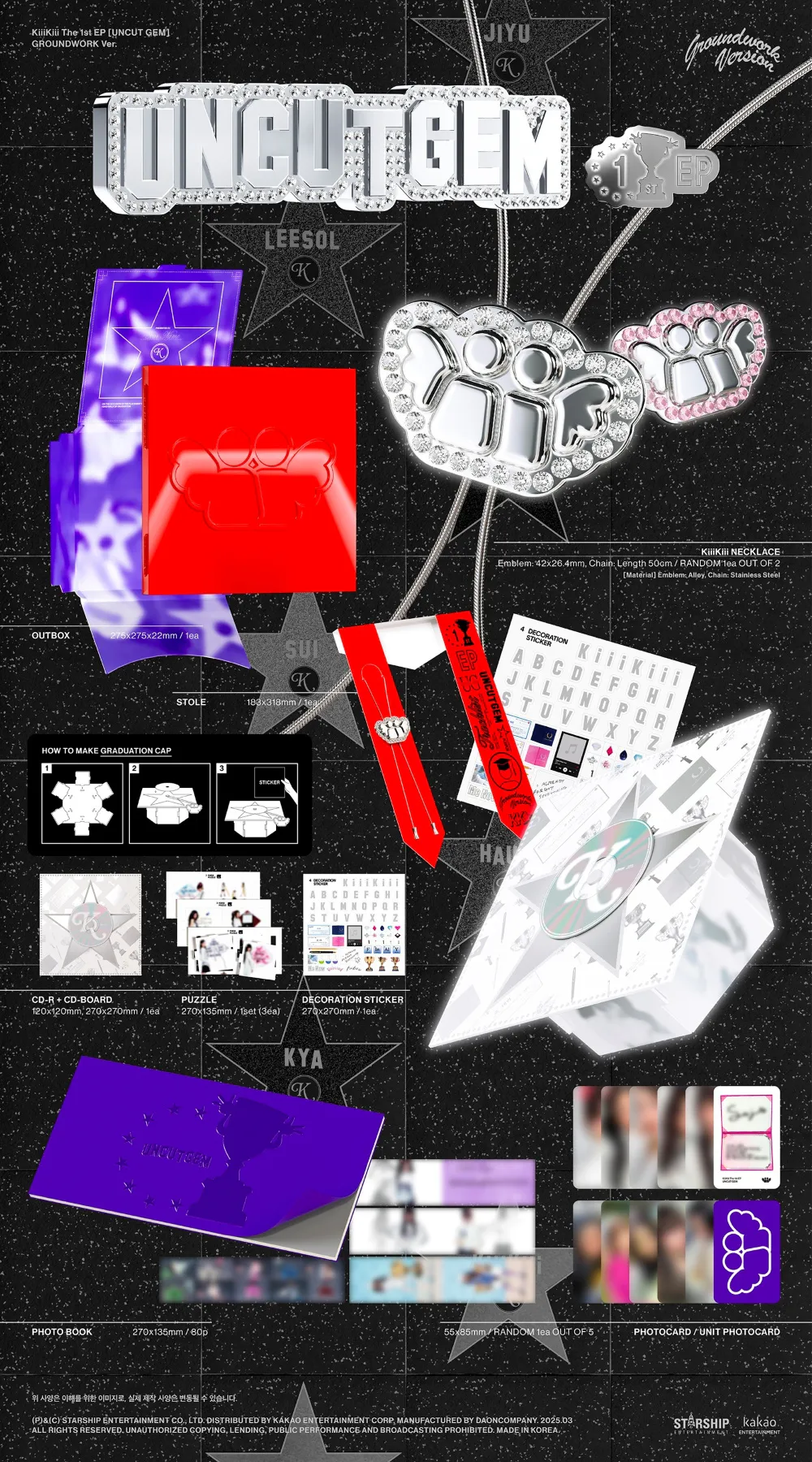 KiiiKiii (키키) - 미니 1집 [UNCUT GEM] (GROUNDWORK ver.) (한정반) 상세 이미지 2