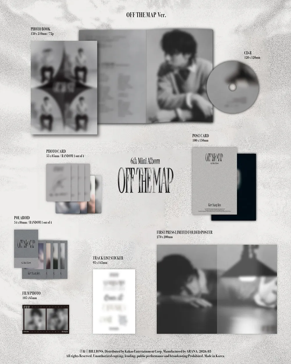 [세트] 김성규 - 미니 6집 [OFF THE MAP] (OFF THE MAP Ver./ONTO MY PATH Ver.) 상세 이미지 2