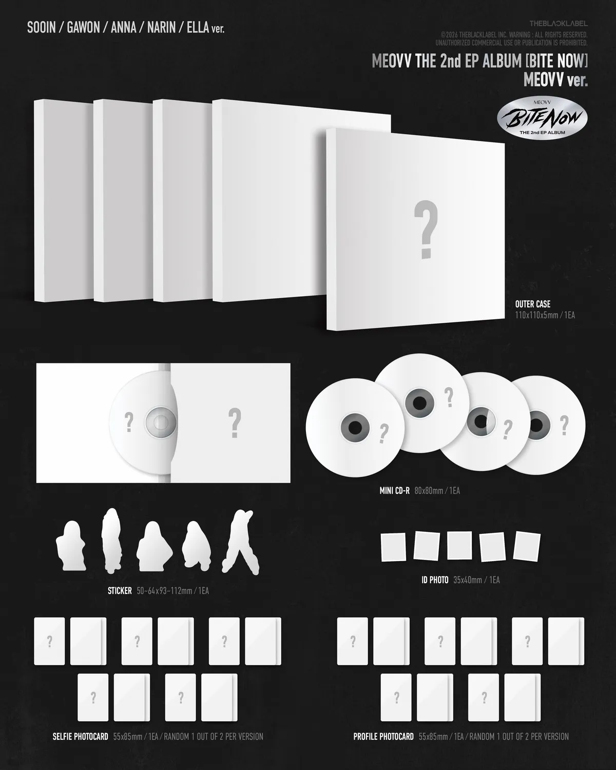 [세트] MEOVV(미야오) - MEOVV THE 2nd EP ALBUM [BITE NOW] MEOVV ver. 상세 이미지 2