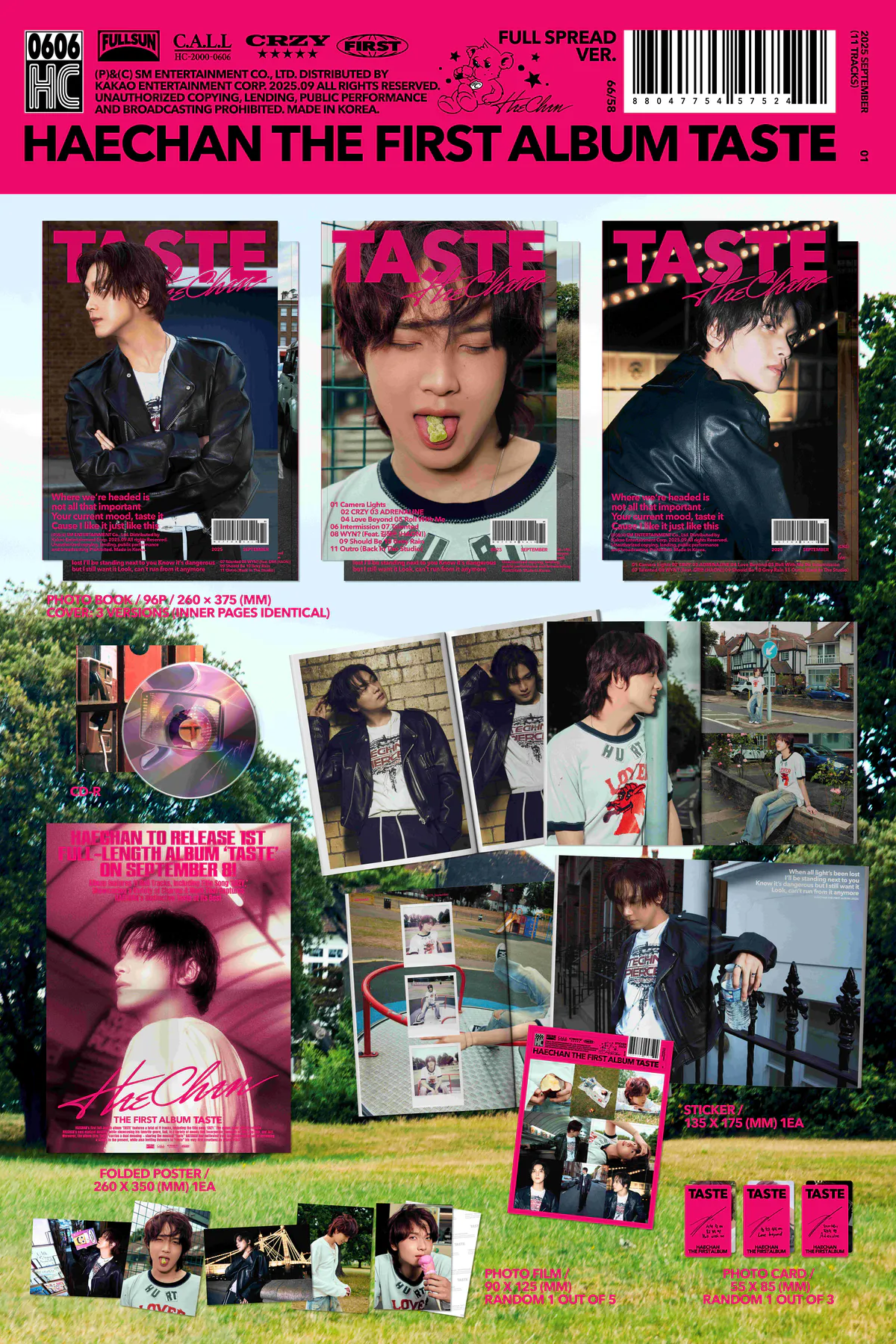 해찬 - 1집 [TASTE]  (Full Spread Ver.) 상세 이미지 2