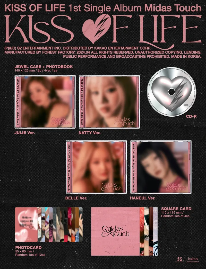 [랜덤] KISS OF LIFE (키스오브라이프) - 싱글 1집 [Midas Touch] (Jewel Ver.) 상세 이미지 2
