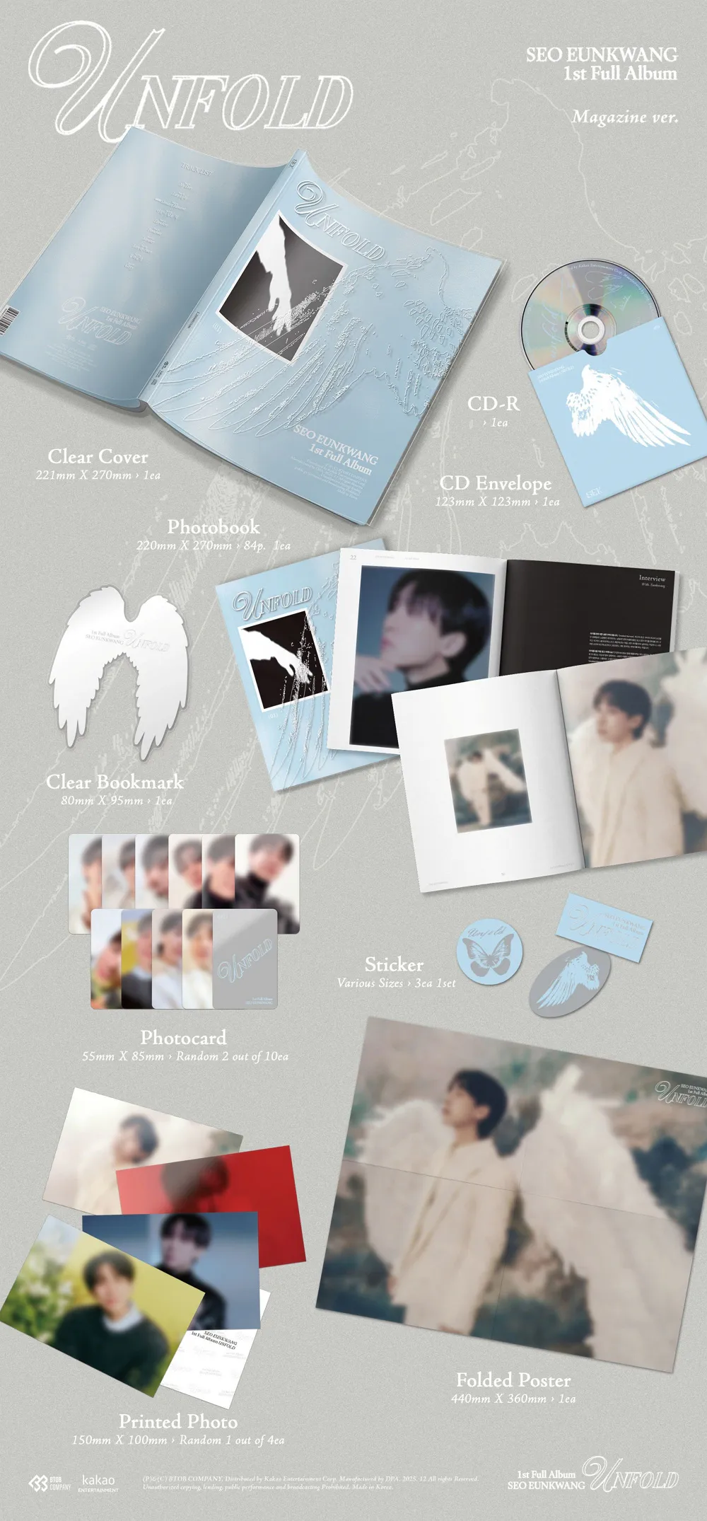SEO EUNKWANG(서은광) - 1st FULL ALBUM [UNFOLD] (Magazine Ver.) 상세 이미지 2