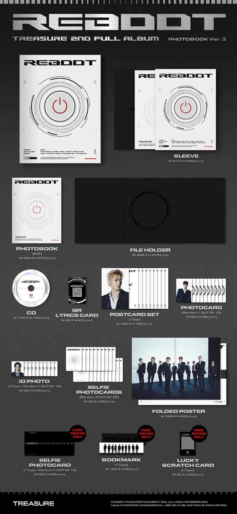 [랜덤] TREASURE (트레저) - 정규 2집 [REBOOT] (PHOTOBOOK ver.) 상세 이미지 4