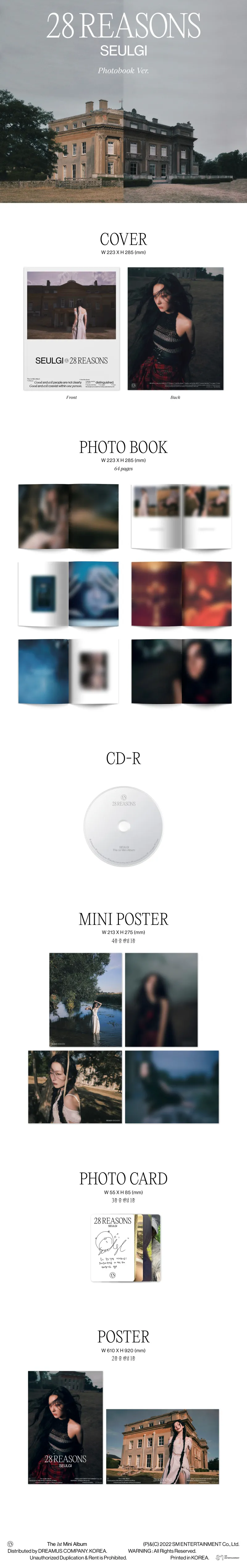 슬기 (SEULGI) - 미니1집 [28 Reasons] (Photo Book Ver.) 상세 이미지 2