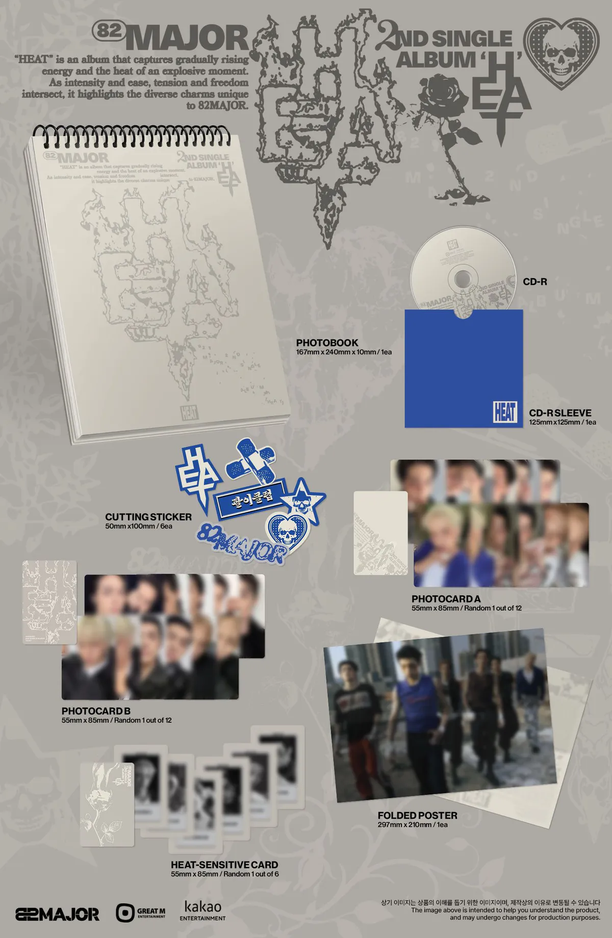 82MAJOR(82메이저) - 2ND SINGLE ALBUM [HEAT] (PHOTOBOOK ver.) 상세 이미지 2