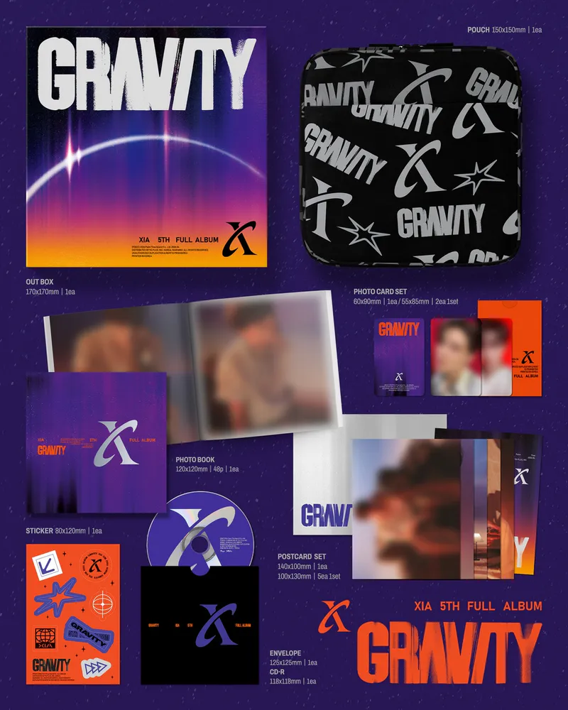 [세트] 김준수(XIA) - 5th FULL ALBUM [GRAVITY] (Orbit Ver. + Cosmic Ver. + Solar Ver.) 4