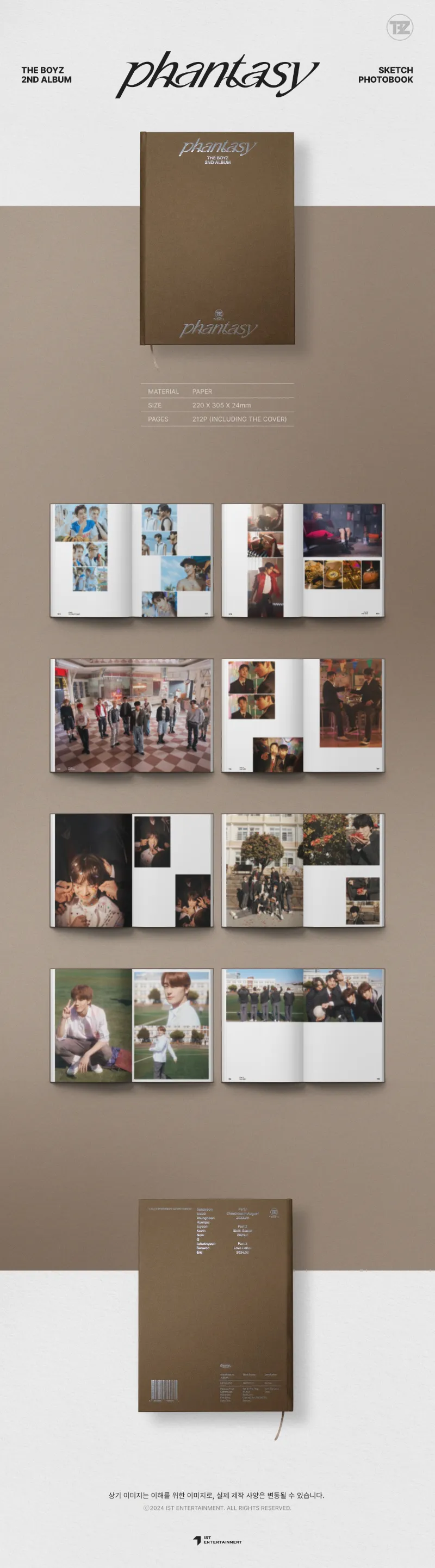 더보이즈 (THE BOYZ) - 	[THE BOYZ 2ND ALBUM PHANTASY SKETCH PHOTOBOOK] 상세 이미지 2