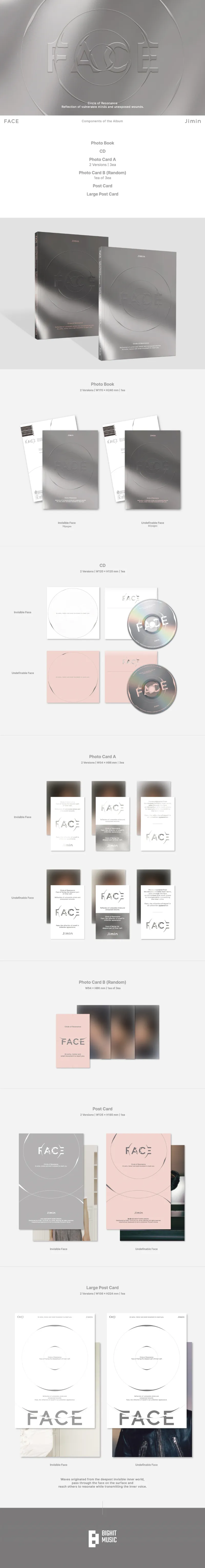 [세트] 지민 (Jimin) - [FACE] (Invisible Face+Undefinable Face) 2