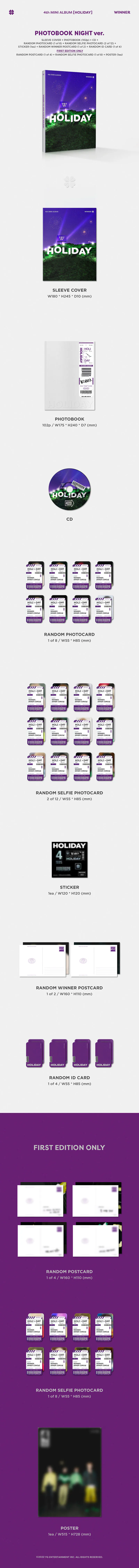 위너 (WINNER) - 미니 4집 [HOLIDAY] (PHOTOBOOK NIGHT ver.) 2