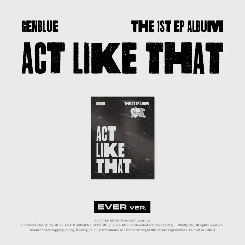 GENBLUE (젠블루) - EP 1집 [ACT LIKE THAT] (EVER MUSIC VER.)