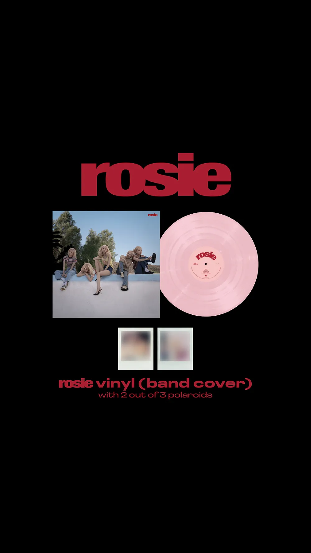 로제 (ROSÉ) - first studio album [rosie] vinyl (band cover) (LP.VER) 상세 이미지 2