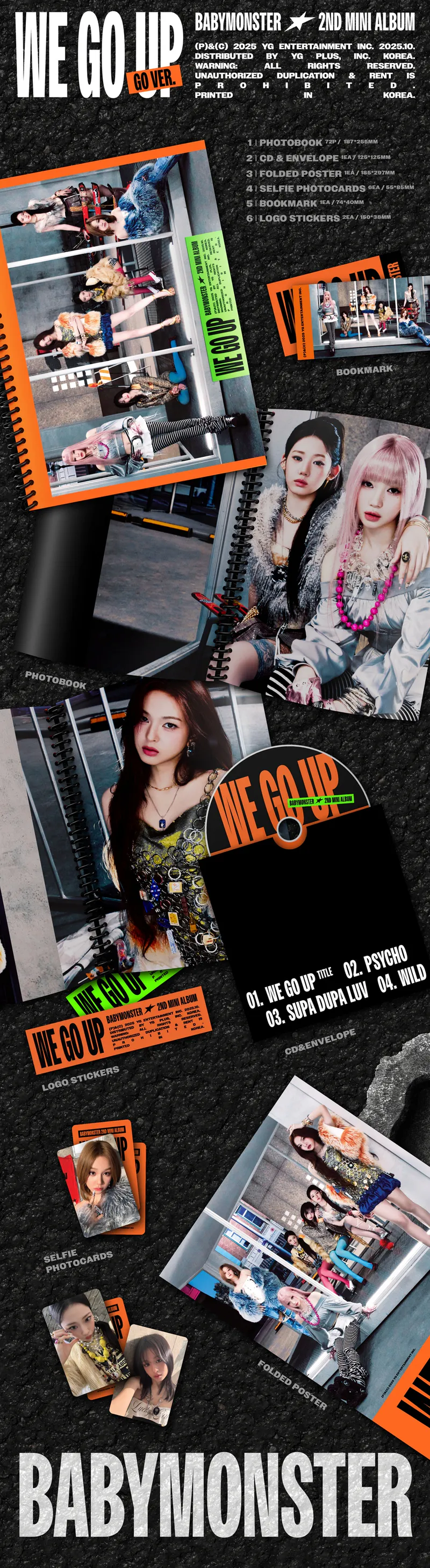 BABYMONSTER - 2nd MINI ALBUM [WE GO UP] (GO Ver.) 2