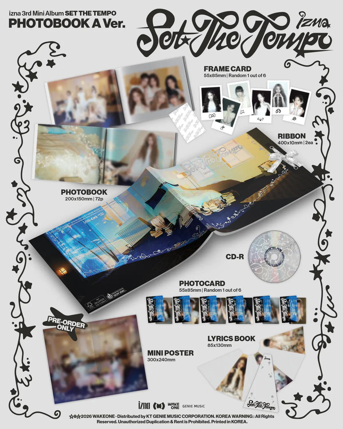[랜덤] izna(이즈나) - [SET THE TEMPO] PHOTOBOOK A Ver. / PHOTOBOOK B Ver. 상세 이미지 2