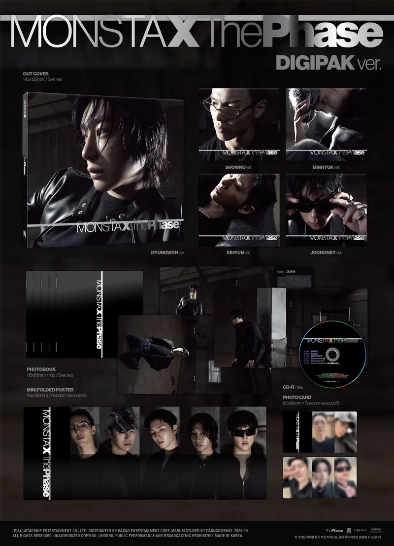 [랜덤] 몬스타엑스 - MONSTA X EP [The Phase] DIGIPAK ver. (5종) 2