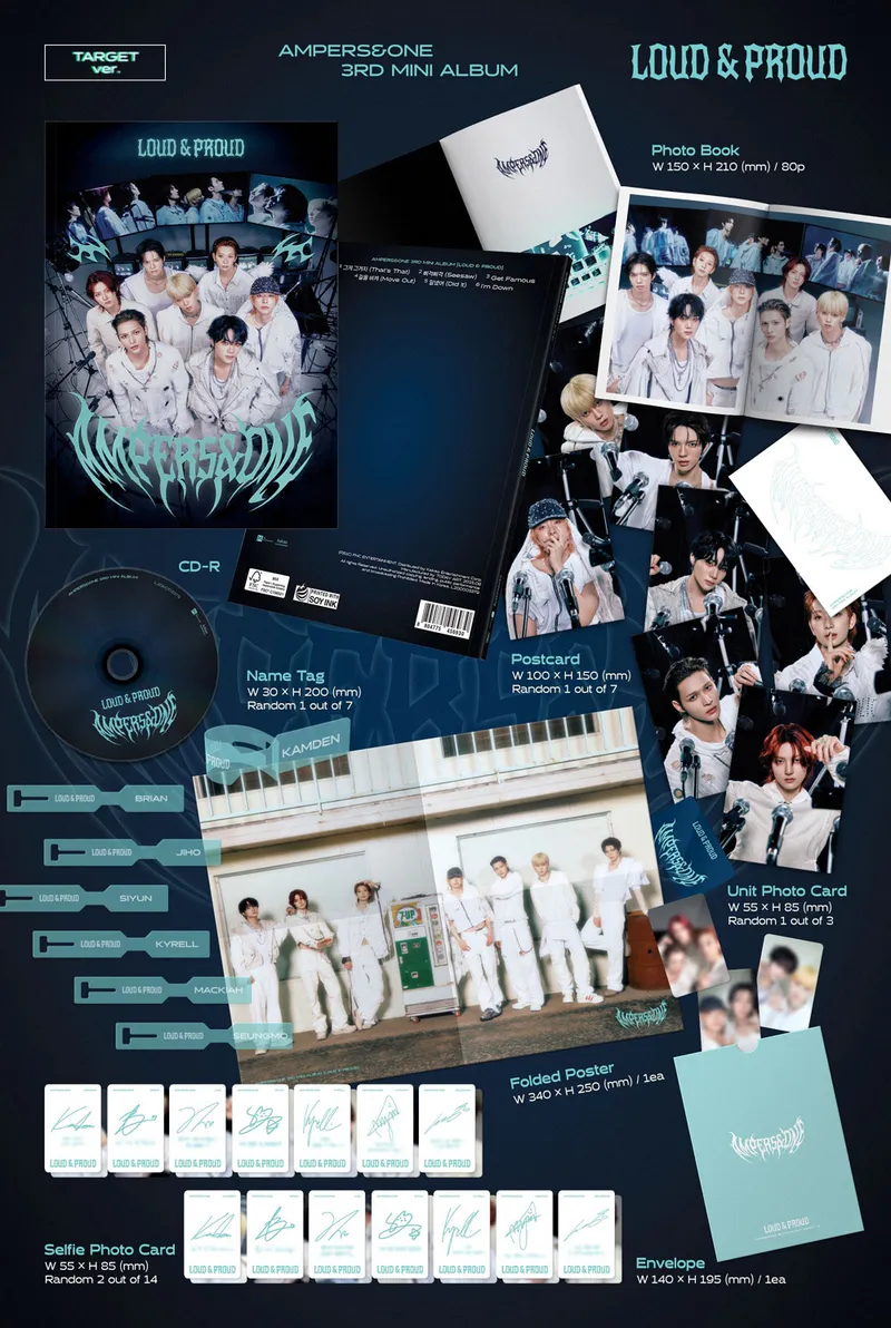 [랜덤] 앰퍼샌드원 (AMPERS&ONE) - 3rd Mini Album [LOUD & PROUD] (CD)  (TARGET ver. / SMASH ver.) 2
