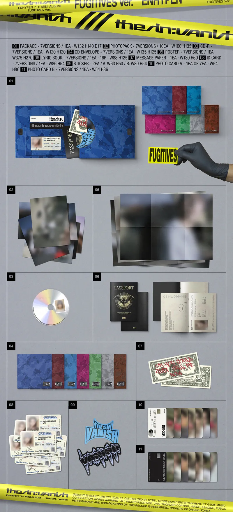 [랜덤] ENHYPEN (엔하이픈) - [THE SIN : VANISH] (FUGITIVES Ver.) 2