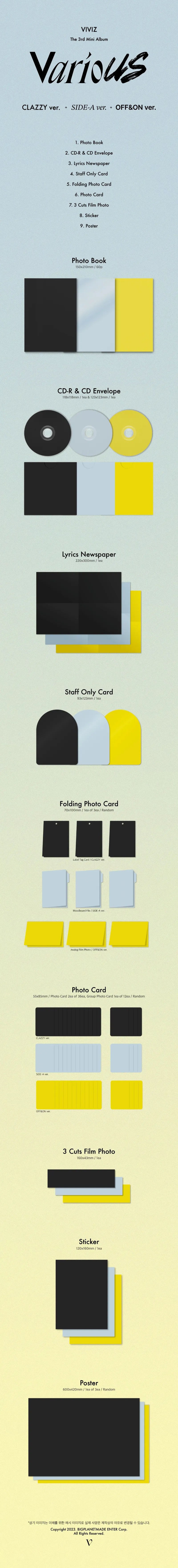 [랜덤] 비비지 (VIVIZ) - 미니 3집 [VarioUS] (Photobook) 2