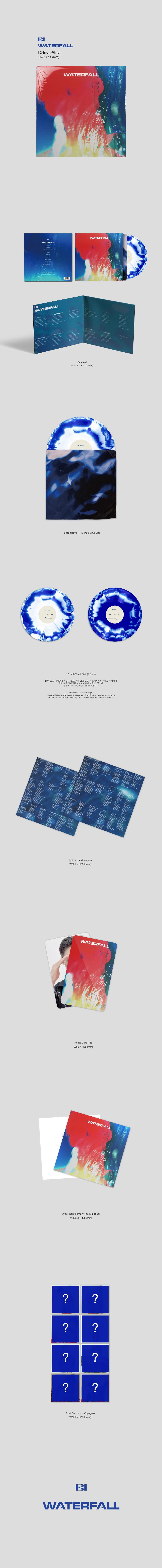 B.I (비아이) - 1st Full Album [WATERFALL] (LP Ver.) 상세 이미지 2